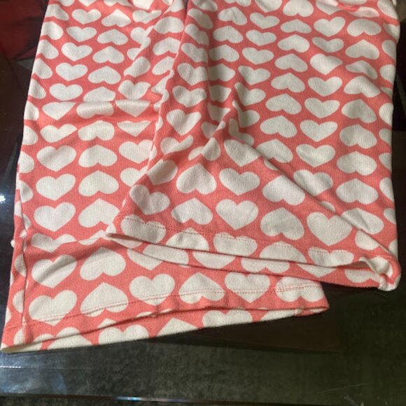 KATE SPADE | Soft Hearts Pajama Set Pants Long Sleeve V-Neck Cozy Pjs Pink L - Picture 13 of 14
